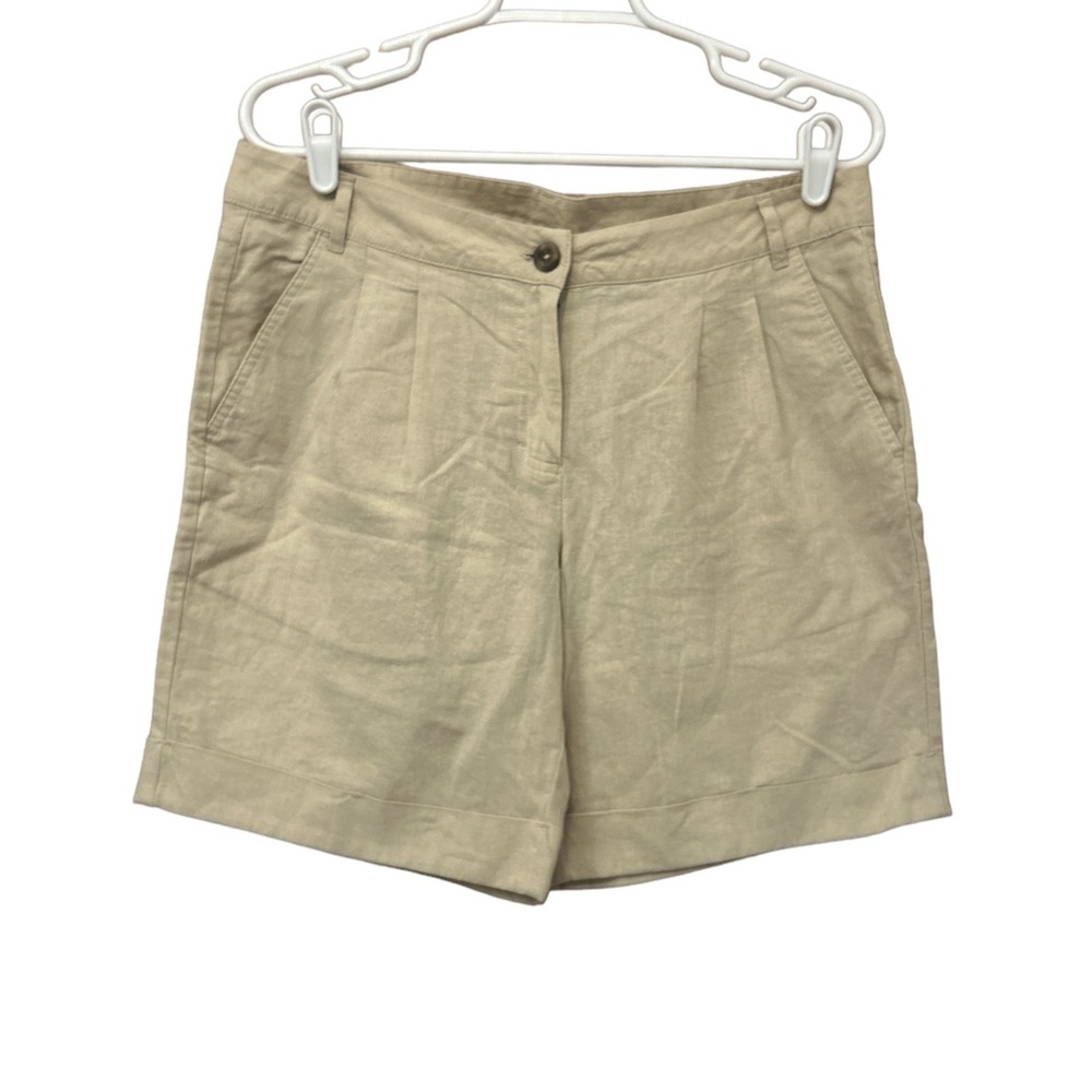 New esmara linen and cotton blend beige cuffed hem shorts Size 8